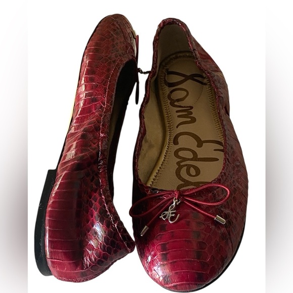 Sam Edelman Snakeskin Flexible Ballet FELICIA 1/4” Flat Heel Women’s Size 6M - Picture 1 of 15